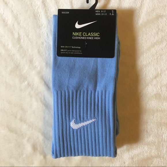 NIKE Dri-Fit knee high soccer socks NWT blue L - Picture 2 of 7